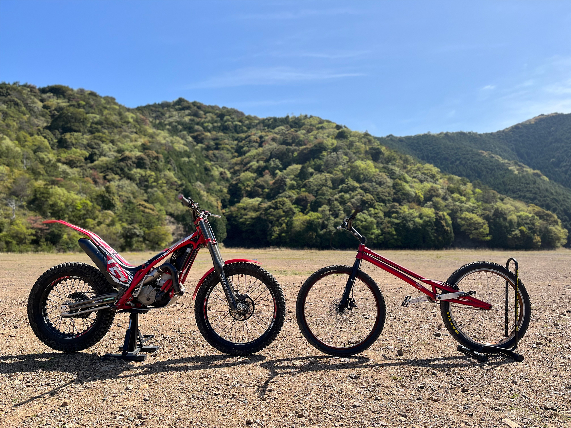 トライアルバイクとトライアル自転車